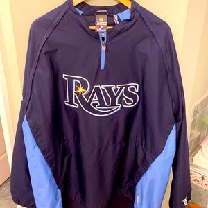 Top grade majestic warm up with zipper front.  Classic Rays equipment.